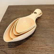 Vintage Ekco 4-Piece Measuring Scoop/Spoon Set 00410 NOS 1986 Beige USA
