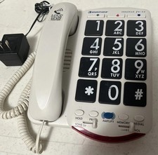 Ameriphone JV-35 Telephone Clarity Talking Amplified Volume Big Buttons Landline