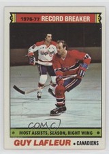 1977-78 Topps Record Breaker Guy Lafleur #218 HOF 10k8
