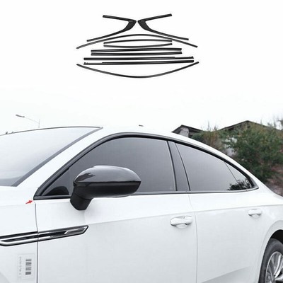 Fit For VW Arteon Black Titanium Windows Strip Sill Molding Cover Trim 2020-2023