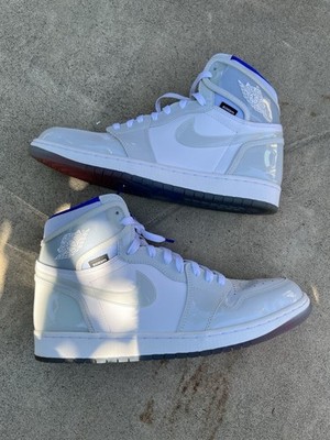 Size 13 - Air Jordan 1 Zoom High Racer Blue Grey White Leather (CK6637-104)