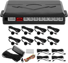 Reverse Parking Sensors with Sound Alarm - 8 Sensor Backup Radar System