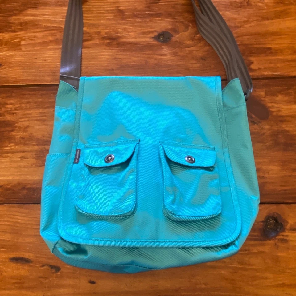Columbia Azul Teal Mensajero Bolso de Hombro Informal Viaje Todos los Días Bolso de Mano Foto 3 de 4