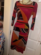 Linea retro design evening Dress Size 8 wear with boots Christmas 