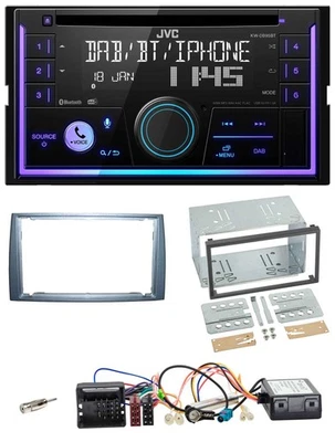 JVC CAN-Bus USB 2DIN DAB Bluetooth CD Autoradio für Peugeot 308 2007-2009 silber - Bild 1 von 4