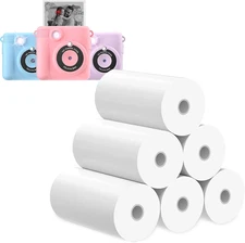 Printer Paper,6 Rolls for Kids Instant Print Camera,Hd Printing Thermal Print Pa