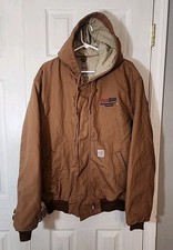 CARHARTT Brown Hooded FR Cotton Duck Jacket Size Large 101622-211