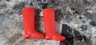Vintage Barbie Francie Polka Dots n Raindrops -Super Scarf-Red Rain Boots