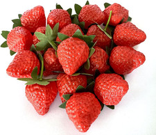 18PCS Plastic Artificial Red Strawberries Fake Lifelike Simulation Realistic Str