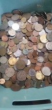 WORLD/FOREIGN COINS CULLS CIRCULATED 3 LBS POUNDS DAMAGED, STAINED COIN LOT