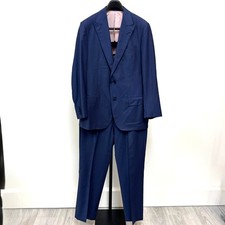 Ermenegildo Zegna Wool Navy Pinstripe Single Breasted 2 Pc Suit 50R Jacket Pants