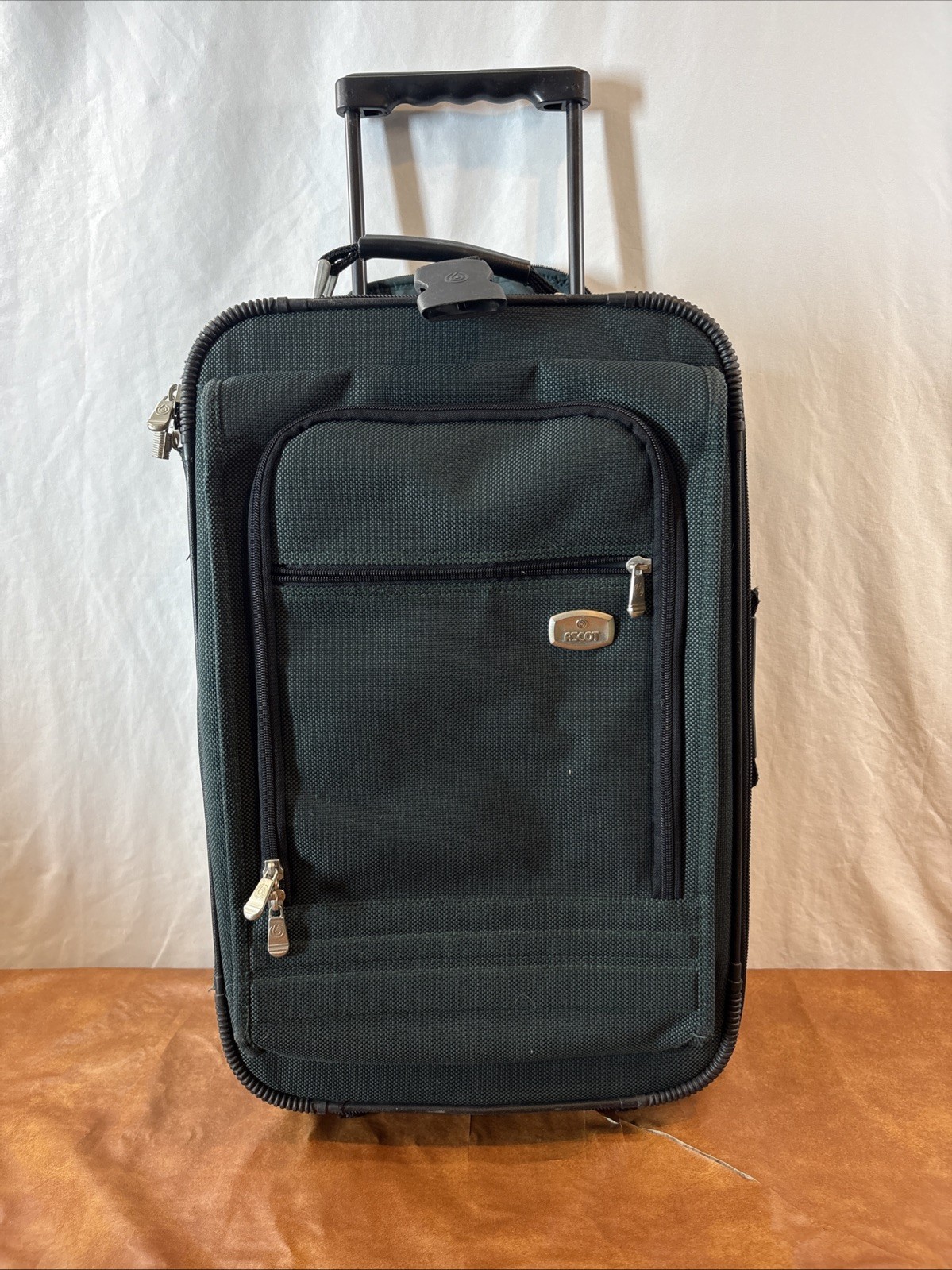W Spinner Wheels Checked Suitcase Darkgreen