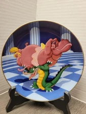 1990 Walt Disney Plate Celebrating 50 Years of Fantasy FANTASIA Hippo & Croc
