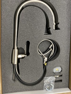 Perrin & Rowe U.4044STN-2 Holborn 1.75 GPM 1 Hole Pull Down Kitchen Faucet *READ