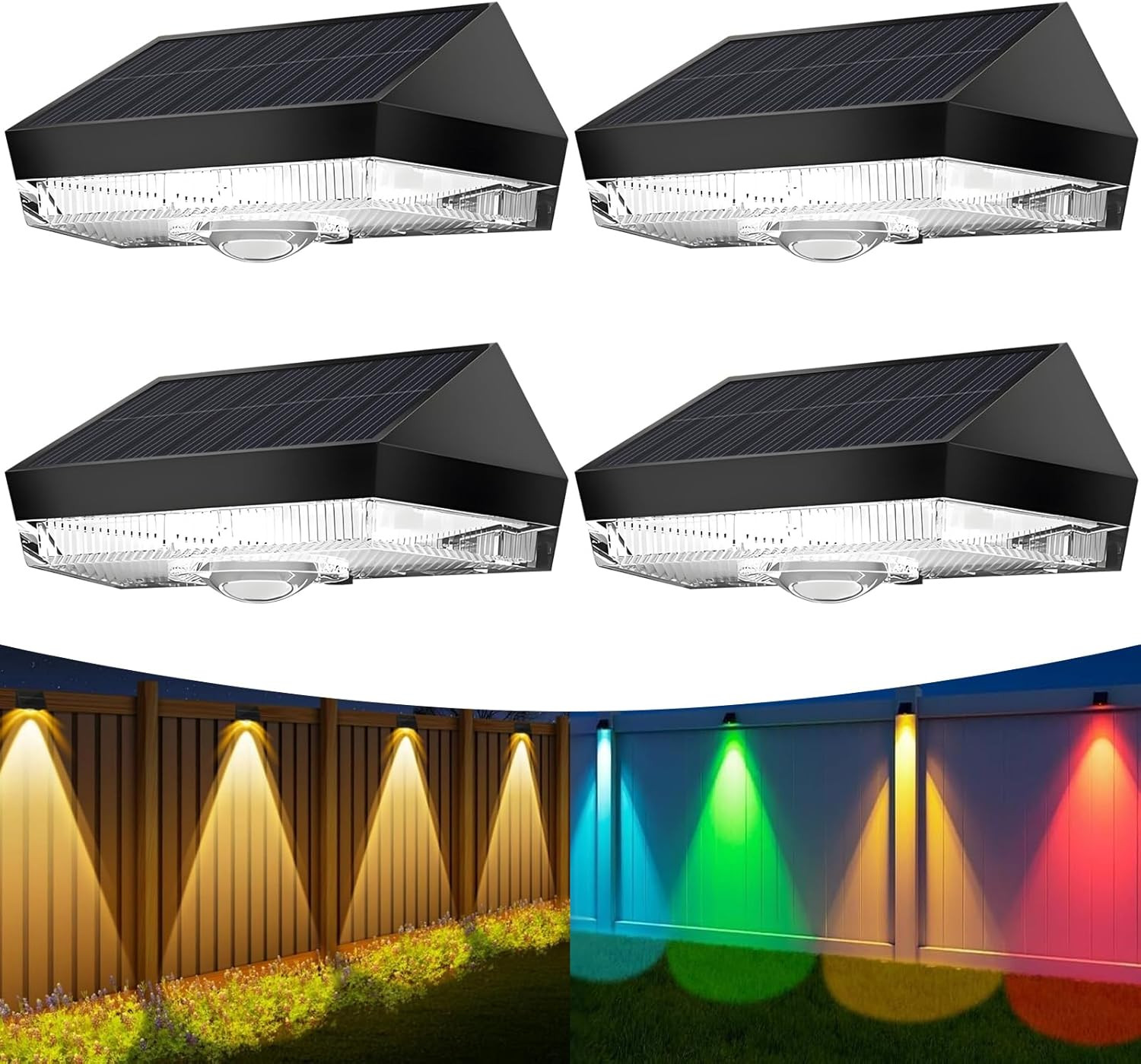 4 Luci Solari Esterni IP65 Professionali - 10 Modalità ad Alta Resa