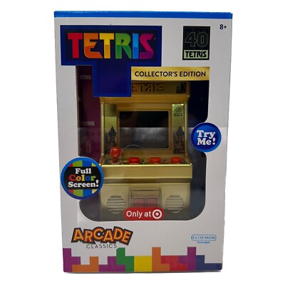 Basic Fun Arcade Classics TETRIS 40 Collector s Edition Gold Handheld Target