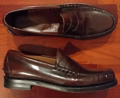 Johnston & Murphy Men\'s Dark Burgundy Leather Penny Loafers Johnston &Amp; Murphy Hayes Penny Moc Toe Loafers, Burgundy  main image 4