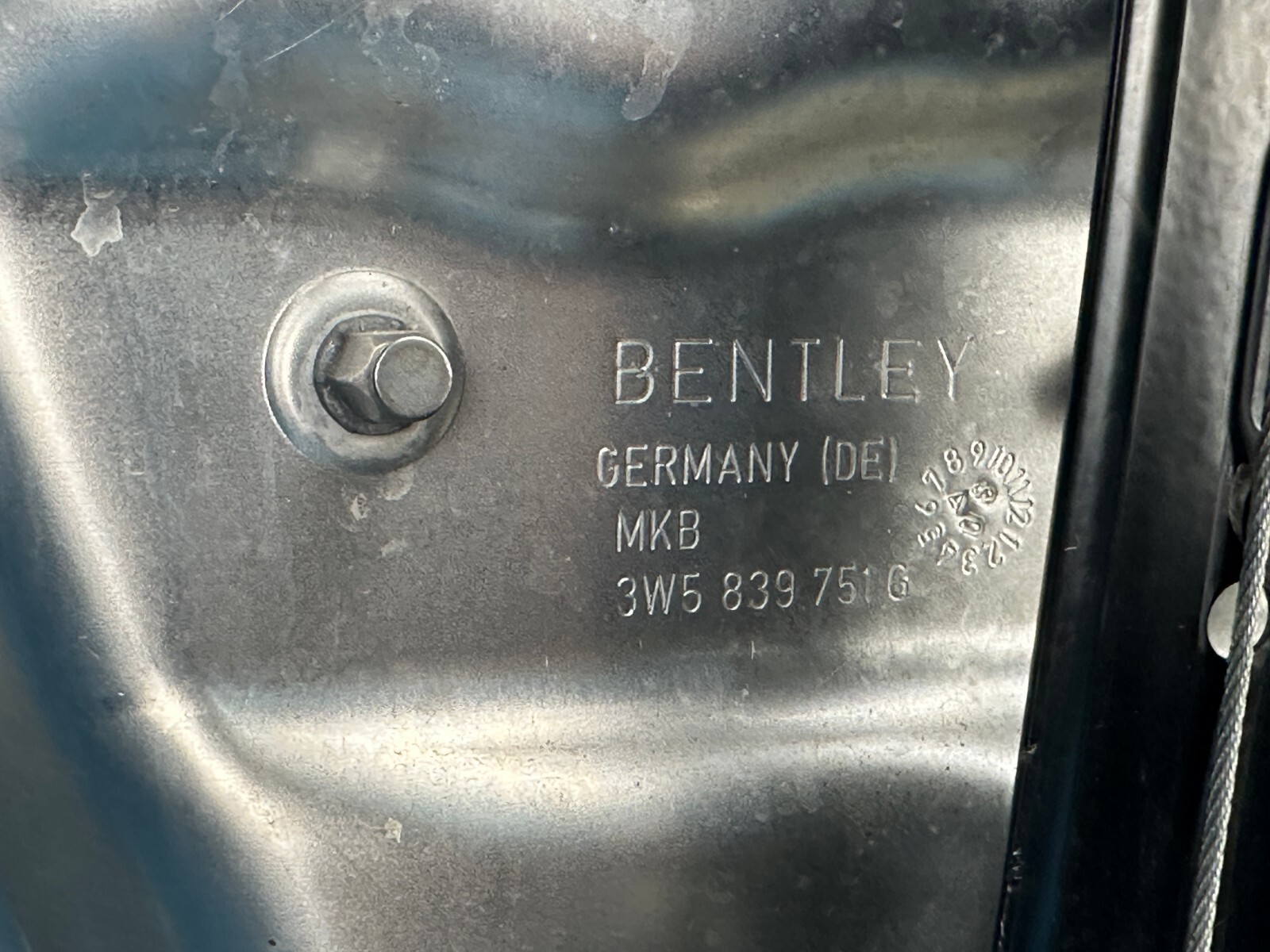 Bentley Flying Spur Rear Driver's Door Window Regulator w/Carrier 2006-2012 OEM
