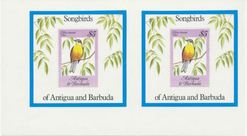 ANTIGUA & BARBUDA 1984 songbirds 5 $. VARIETY: DOUBLE-MS not known Pierron - Picture 1 of 1