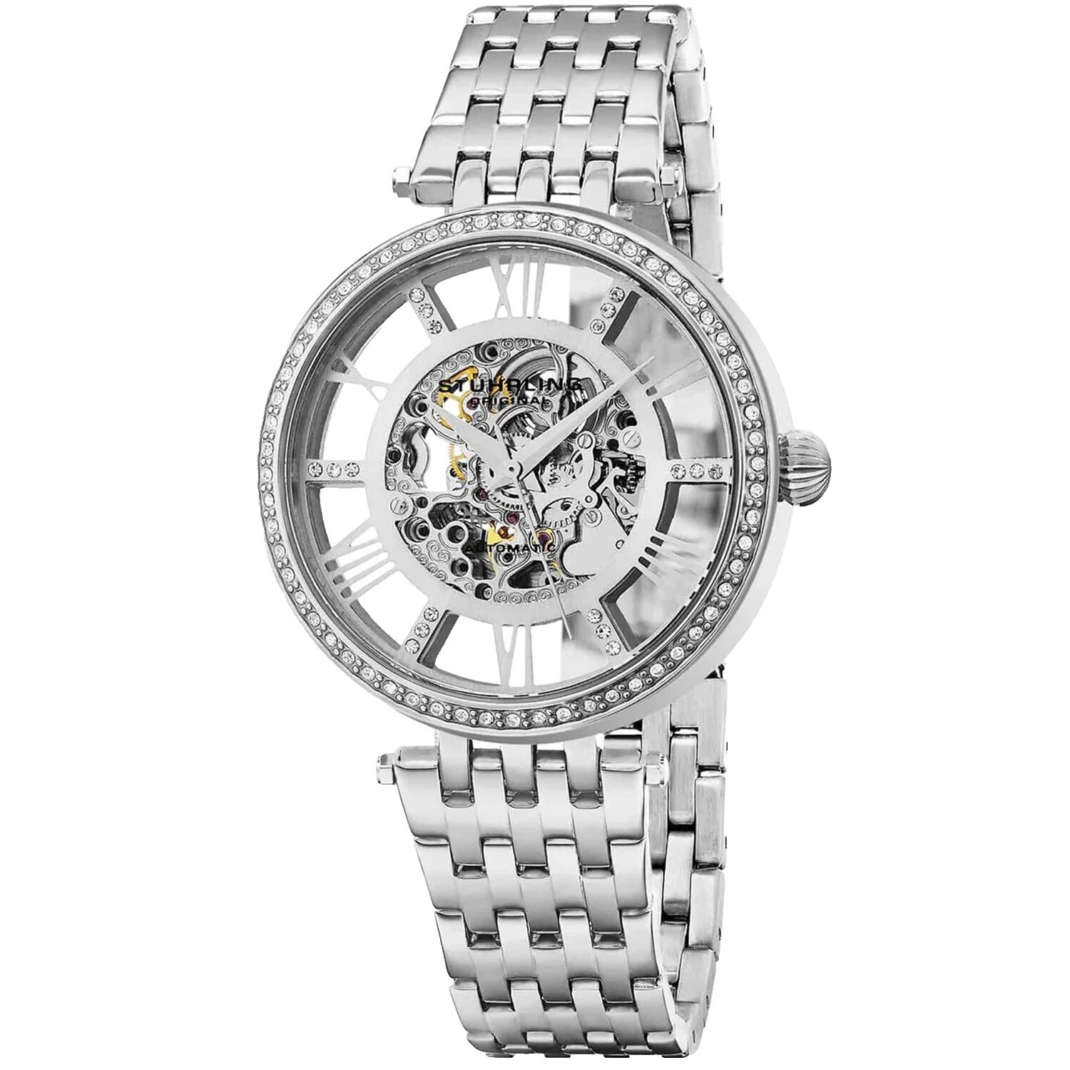 Caixa de aço inoxidável Stührling Social Relógios de Pulso