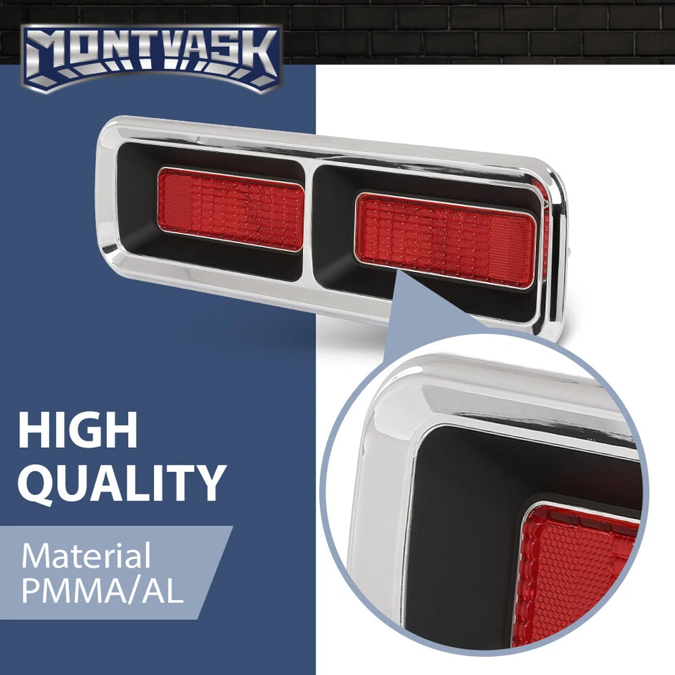 Biseles de luz trasera aptos para Chevrolet Camaro 1968 + juntas + lentes izquierda + derecha Foto 4 de 4