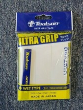 Toalson Ultra Grip Overgrip 3 Pack WHITE Tennis Tacky Made In Japan