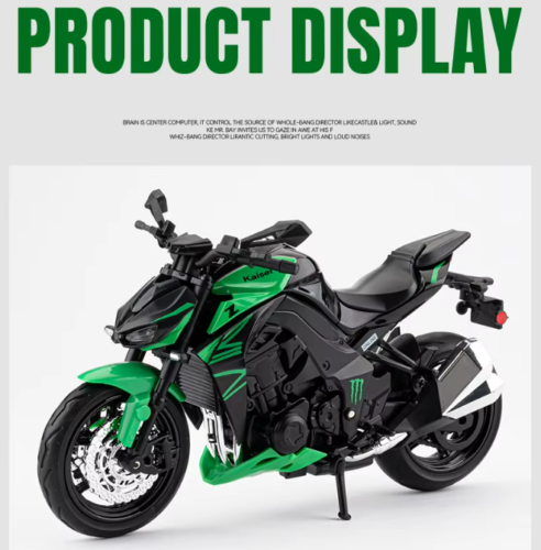 1:12 Kawasaki Z1000 Diecast Motorcycle Model Premium Alloy Collectible Toy Gift - Picture 12 of 14