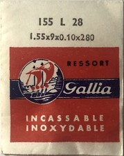 1X=1 Mainspring 1.55 X 0.10 Ø 9 Spring Watch 280 155 L 28 - 1.55 X 0.10