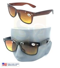 BIFOCAL SUNGLASSES WAYFARER Frame INNER BIFOCAL MENS WOMENS 1.50 to 3.50 NICE