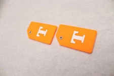 (2-Pk) Gostwo Initial Letter Baggage Handbag School Luggage Tag Silicone Orange