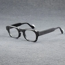 Hand Made Wood Grain Square Acetate Eyeglasses Frames Retro Men Glasses Vintage