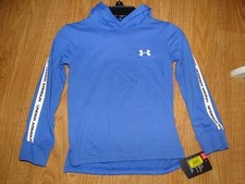 Under Armour Little Boys Logo-Taped Pullover Hoodie Blue Size 4 NWT
