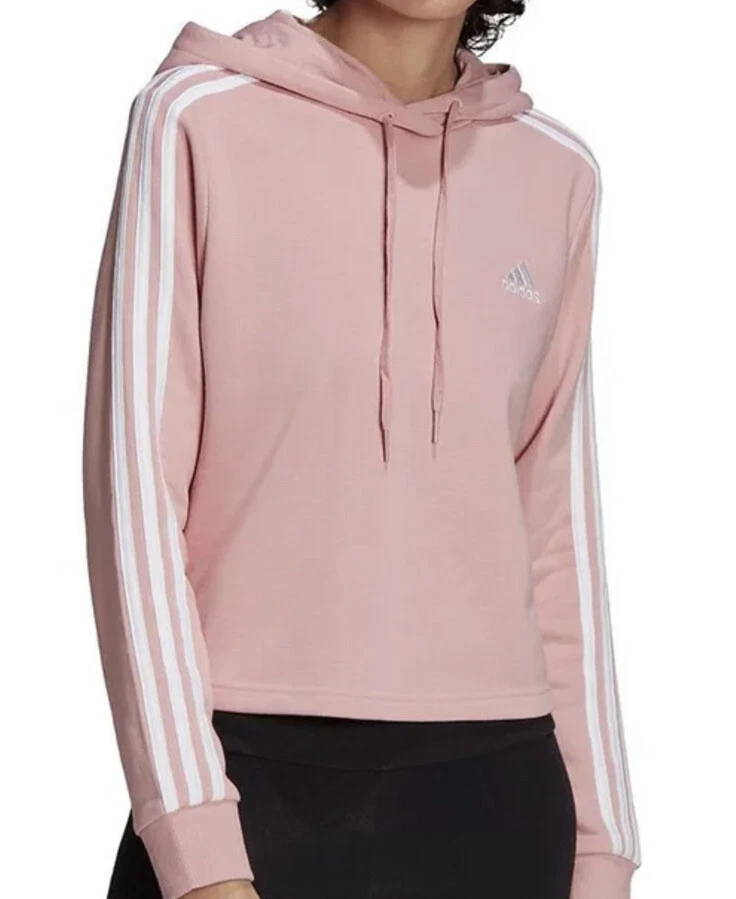 Adidas originals linear crop overhead hoodie store