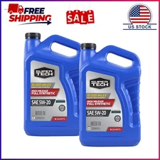 2 Pack ,Super Tech High Mileage Full Synthetic SAE 5W-20 Motor Oil, 5 Quarts