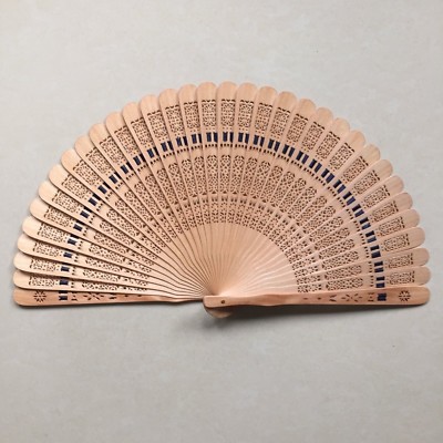 Fächer Taschenfächer Holzfächer Handarbeit  Spanischer Stil aus Holz 23 X 40 cm 