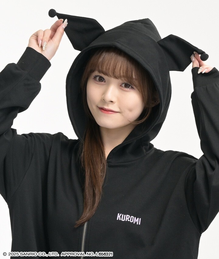 Sanrio Kuromi 20th Anniversary Zip Hoodie Black M Size Cosplay