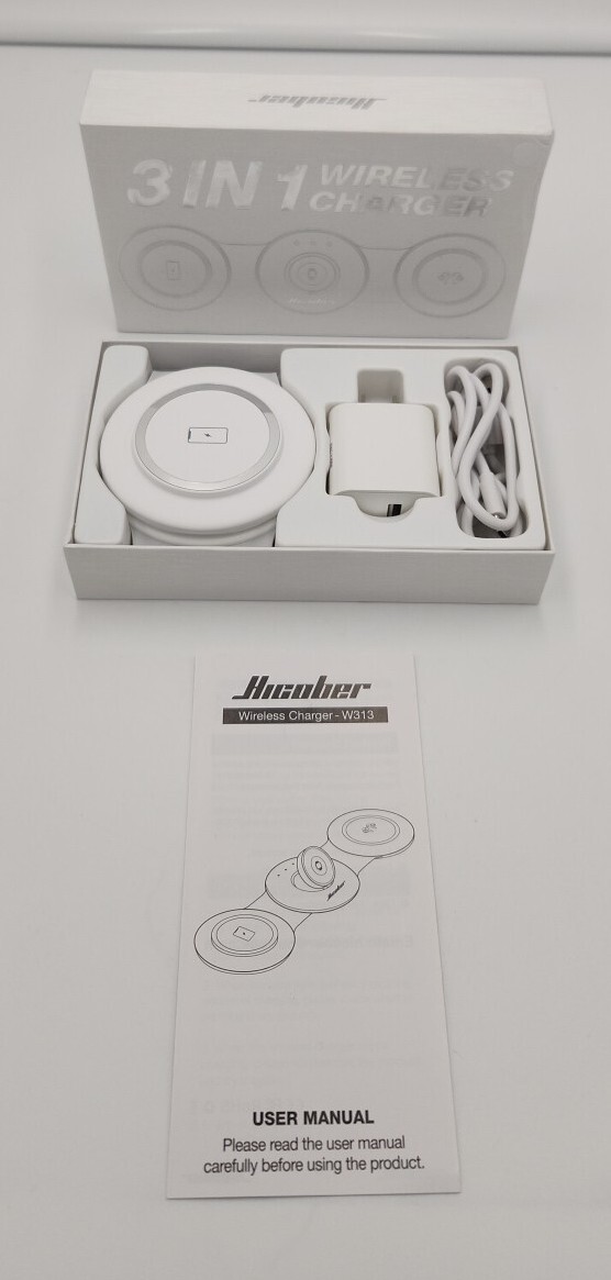 Wireless Charger 3 in 1 Watch Earbuds Magnetic Foldable  iPhone 13/12 Pro Series-image