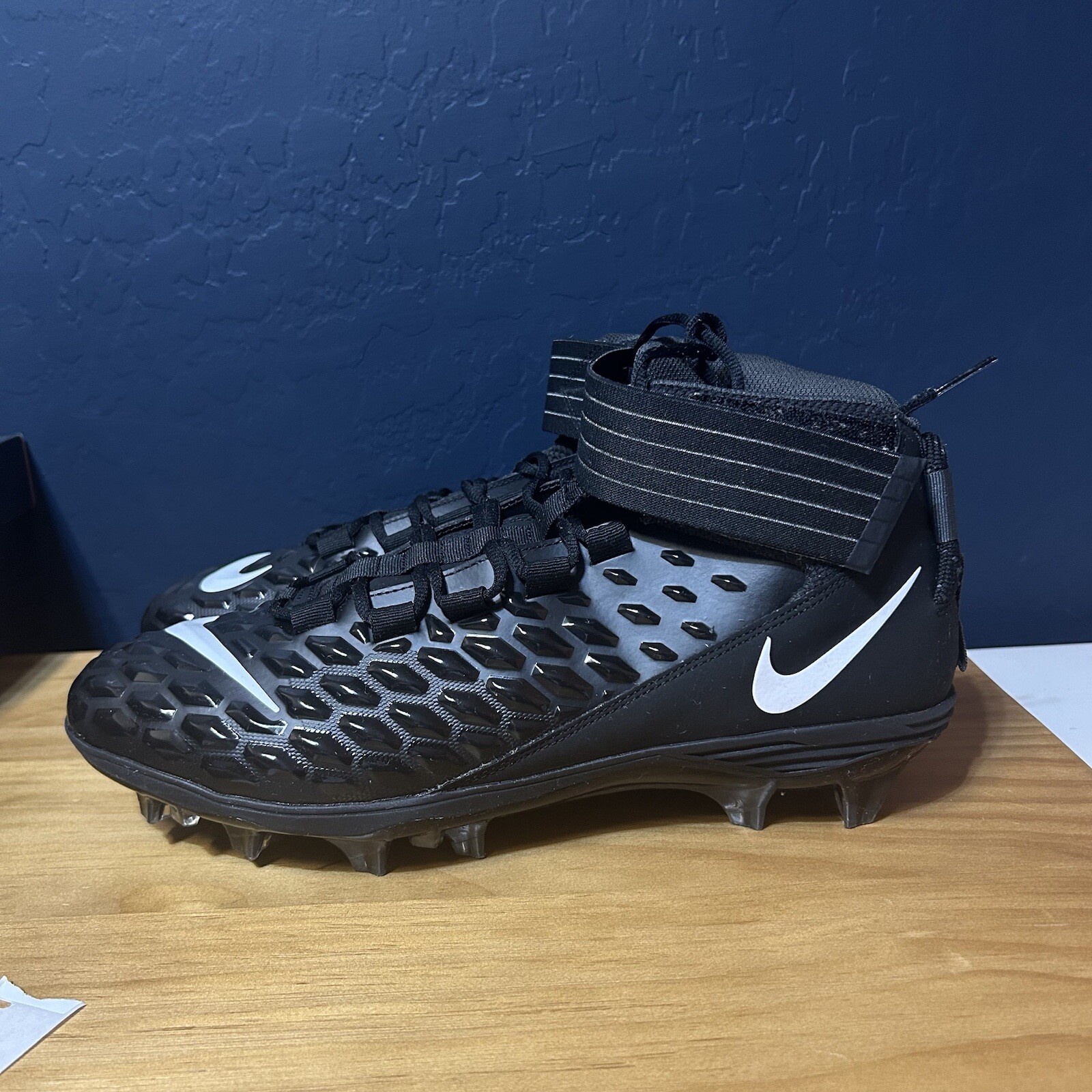 Nike Force Savage Pro 2 Black Football Cleats AH4000 002 Men’s Size 14.5