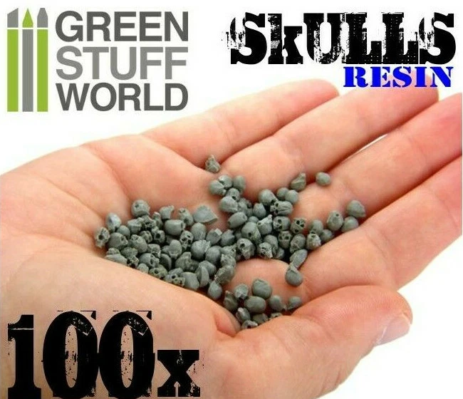 Green Stuff World 1:35 (1:76 / 1:48 / 1:35) Scale 100 Resin Skulls - Scenery - Image 2 of 4