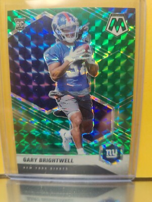 2021 Mosaic Gary Brightwell Rookie New York Giants no. 377 RC Green Prizm