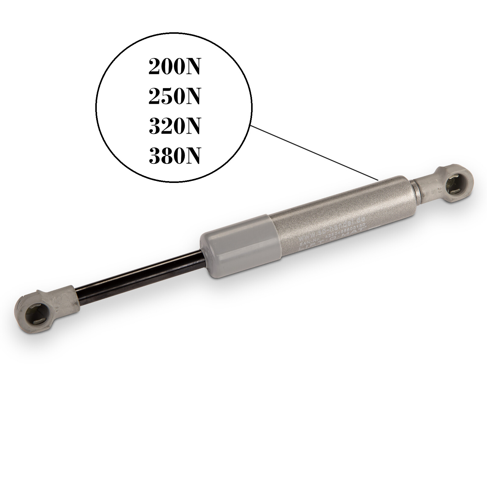 2 Stück RhedexX Gasdruckfeder 250 N – 195 Mm, SO Produktbild-Vorschau 2