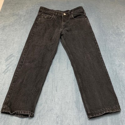 American Eagle Outfitters Jeans Mens 34 Black Denim Dark Wash Mid Rise Straight