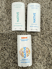 Native Aluminum-Free Paraben-Free Deodorant Sticks Lot of 3, 2.65 oz