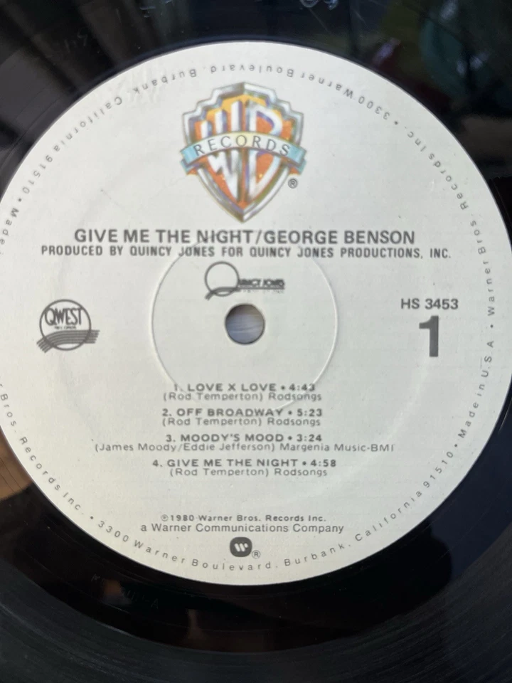 George Benson – Give Me The Night - 1980 Qwest HS 3453 - Vinyl Record VG/VG+ - Image 3 of 3