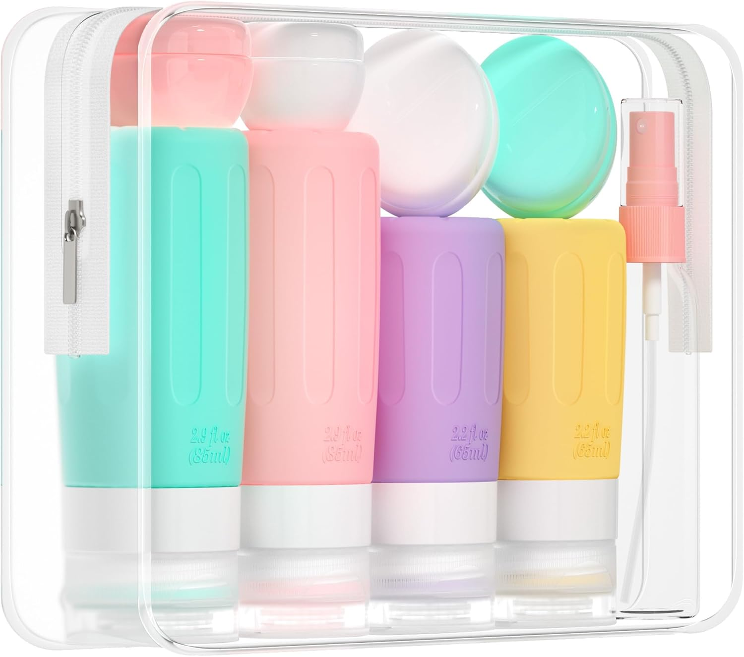 Morfone 16 Pack Travel Bottles Set for Toiletries, TSA Approved Travel Container
