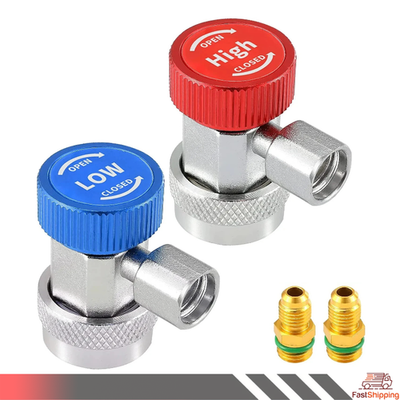 #ad #ad 2Pack R134A Quick Connector Adapter Coupler Auto AC Manifold Gauge Low High HVAC $6.90