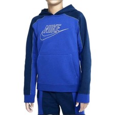 Nike Sportswear Yth Medium 10-12 Blue Colorblock Amplify Joggers Hoodie Set