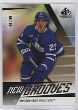 2023 Upper Deck SP Game Used New Grooves Gold 4/99 Matthew Knies #NG-8 Rookie RC