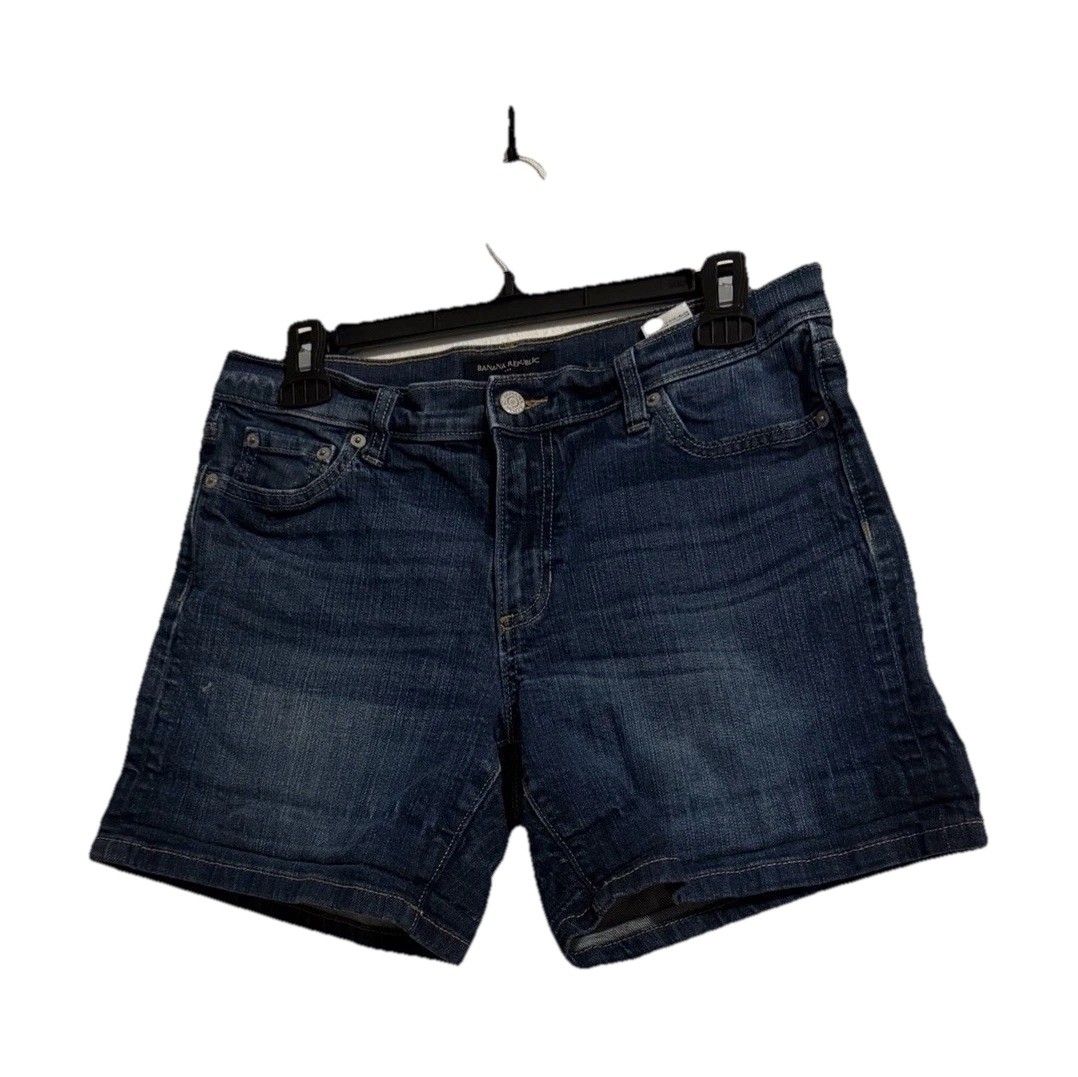 Banana Republic Denim Shorts 27/4 Mid Rise Stretch Jean Shorts Dark Wash
