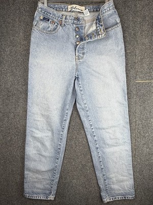Vintage 90s Express Bleus High Waisted Button Fly Straight Leg Jeans Size 9/10 R